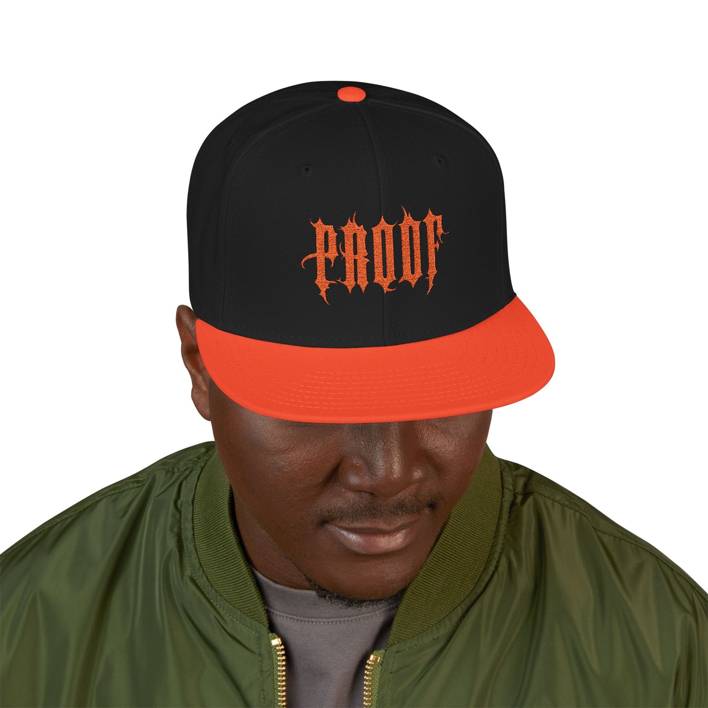 PROOF S.F.J.G  of Embroidered Snapback Hat - Big Proof, Cool Streetwear Cap, Gift for Him/Her, Trendy Accessory, Summer Fun, Fashion Statement